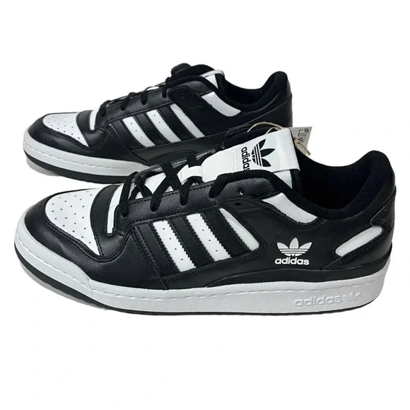 Adidas Men’s Forum Low CL “Core Black/White” Leather Shoes - Picture 3 of 14